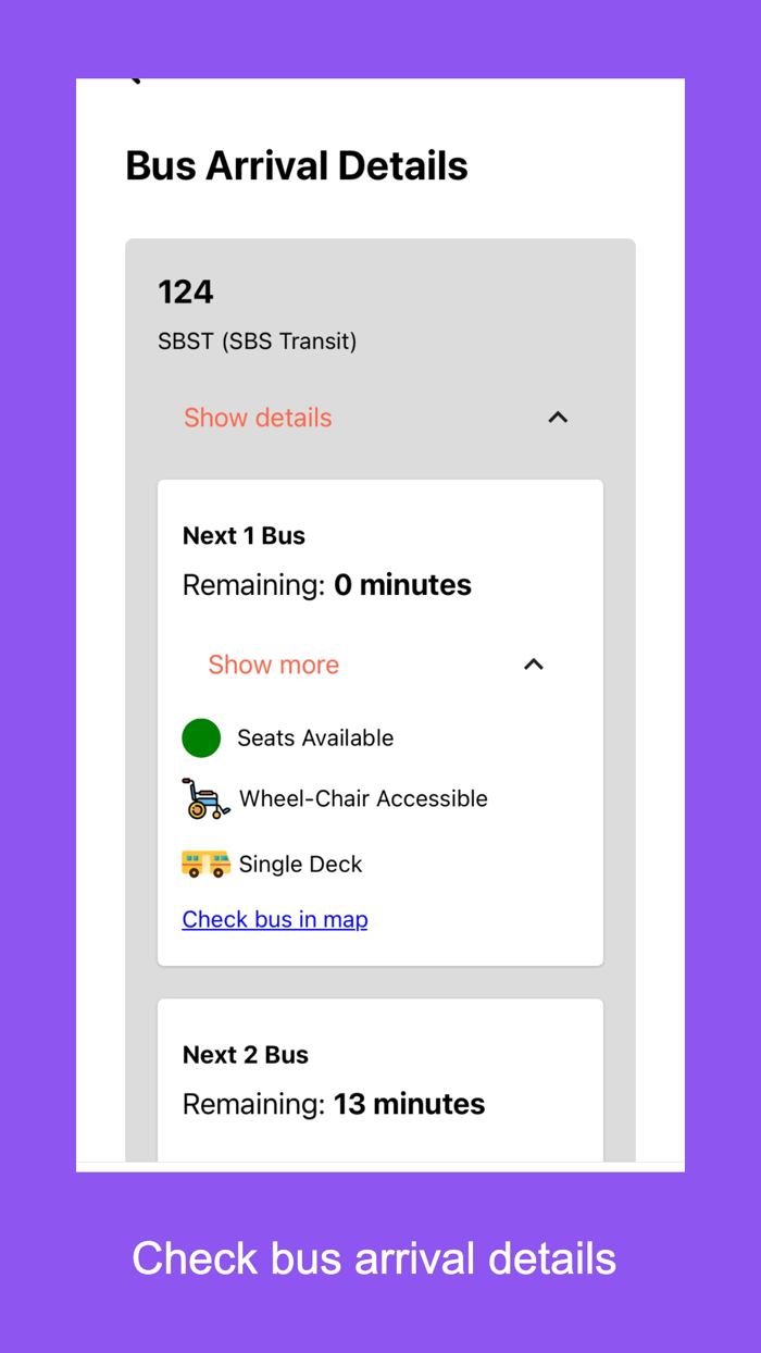 Singapore Bus Arrival