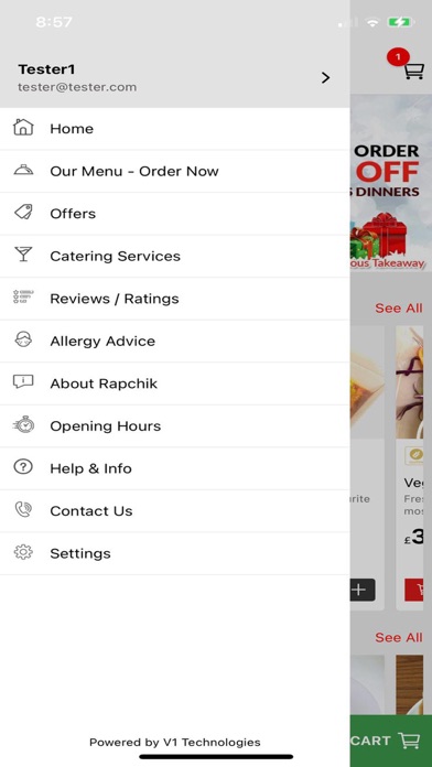 How to cancel & delete V1 Restaurant and Takeaway from iphone & ipad 2