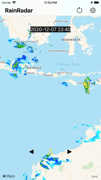 World Rain Radar Screenshot