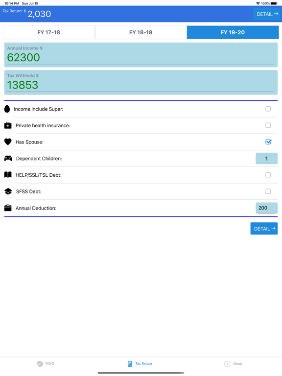 Screenshot #6 pour Tax Calculator 2022 ATO Rate