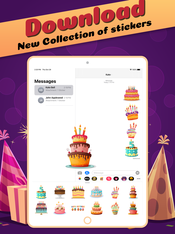 Screenshot #6 pour Birthday Cake Stickies