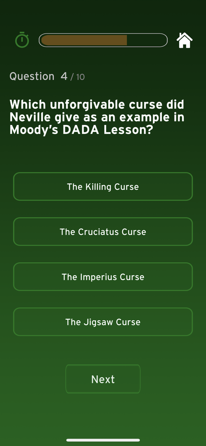 Quiz for Harry Potter