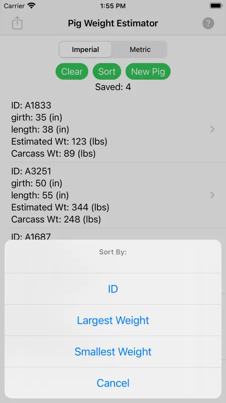 Pig Weight Estimator screenshot 5 of 6