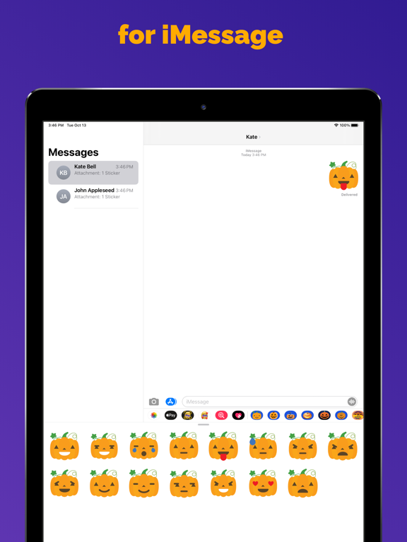 Screenshot #6 pour Pumpkin emoji for Messages