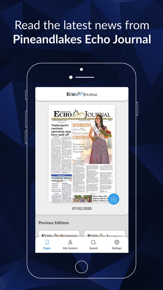 #1. Pine and Lakes EJ E-paper (iOS) โดย: Forum Communications Company