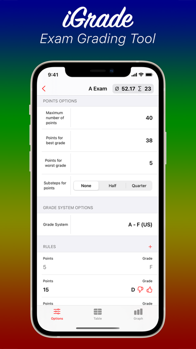 iGrade Exam Grading Tool Screenshot