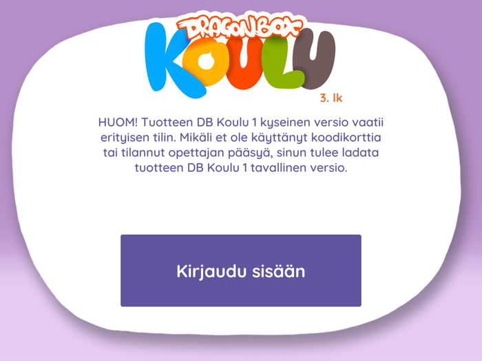 Login Access DB Koulu 3