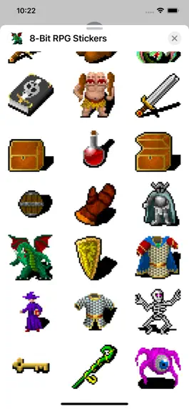 Game screenshot 8-Bit RPG Stickers apk