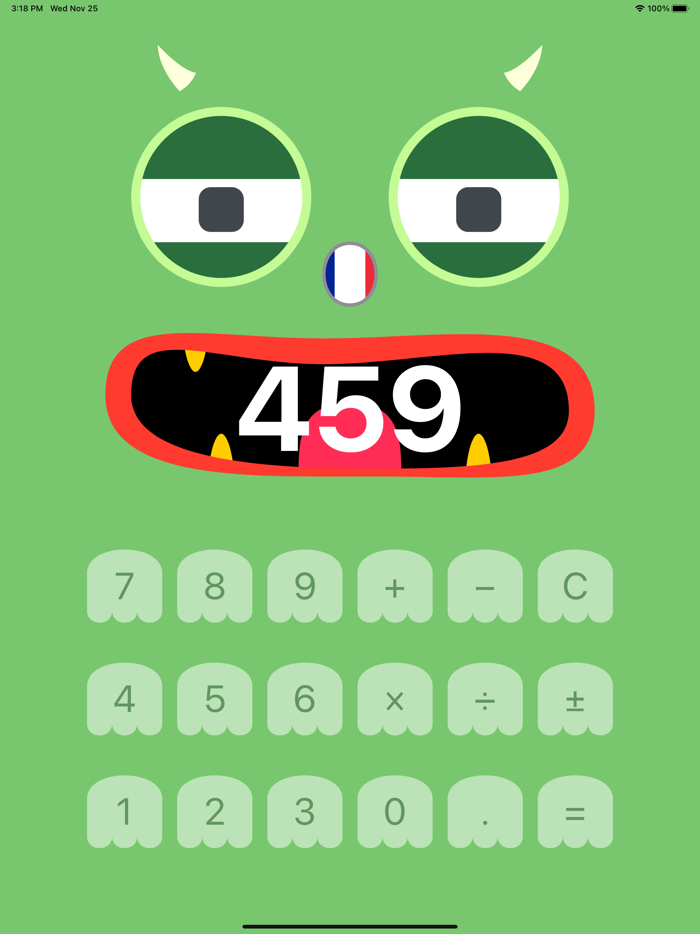 Monster calculator kid toddler