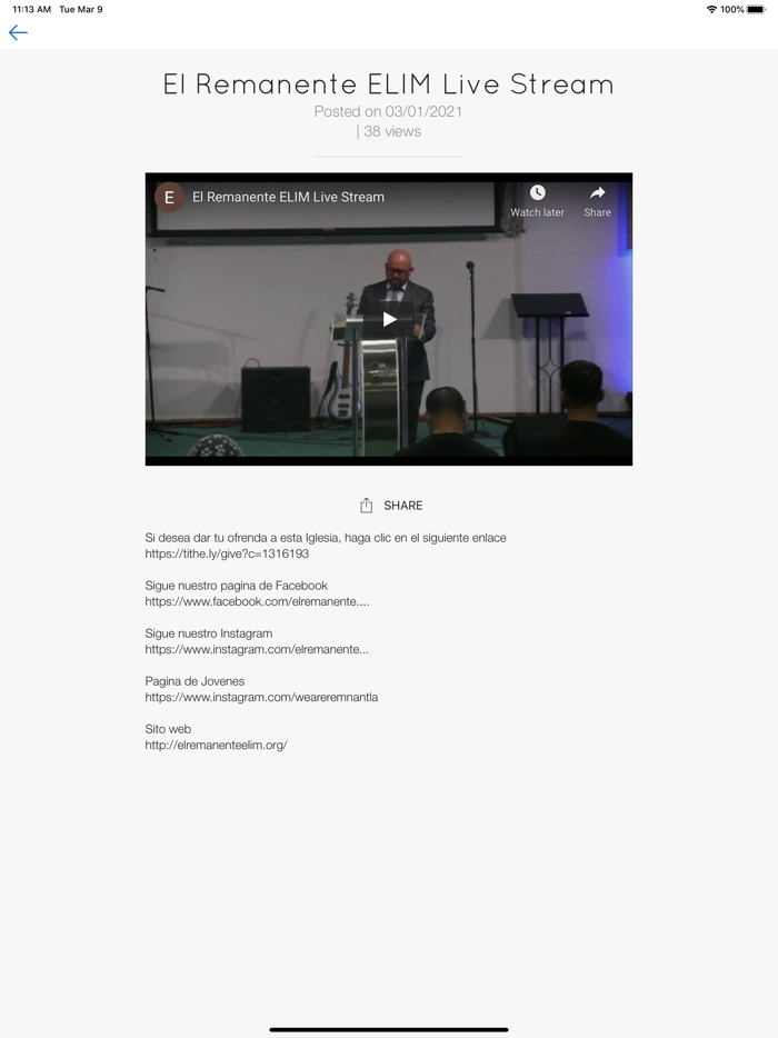 Iglesia El Remanente Elim