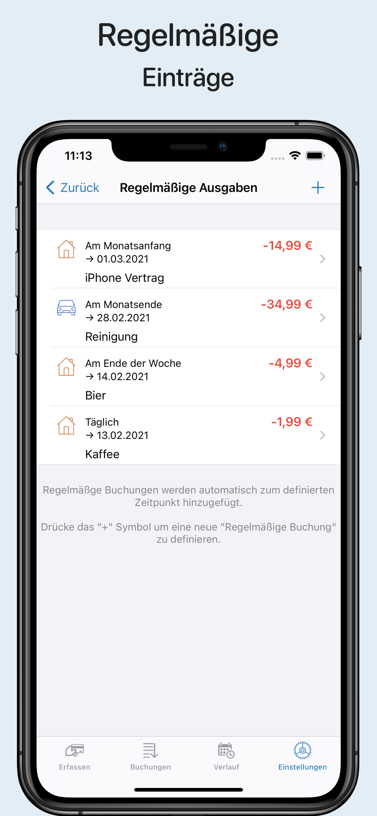 myMoney - Haushaltsbuch