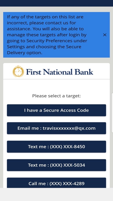 First National Bank Mobile Screenshot