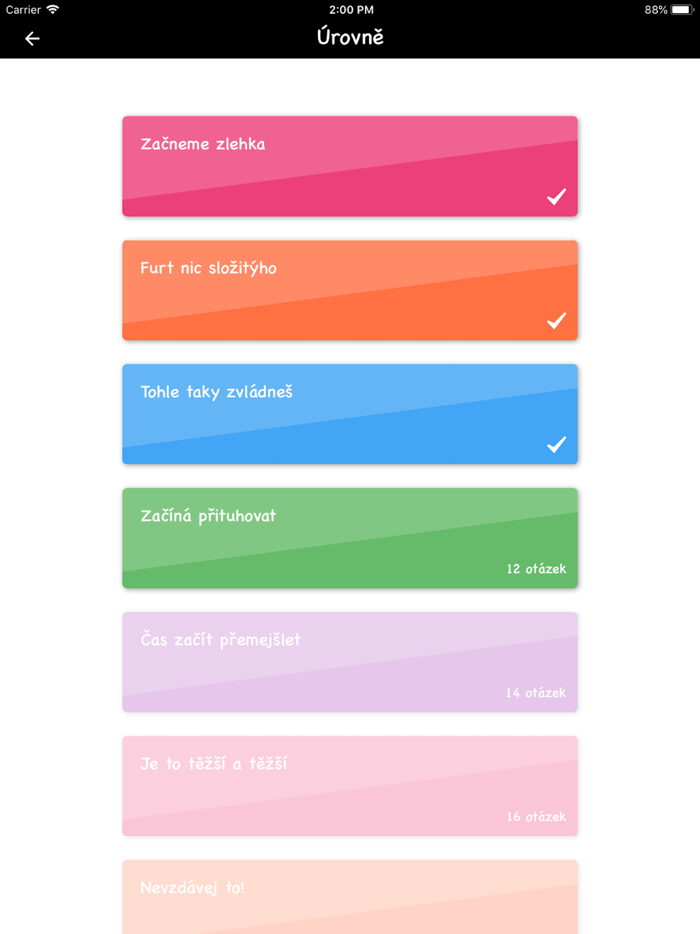 Učivo hrou - kartičky