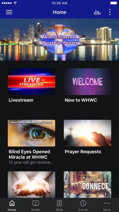 Screenshot 1 of World Harvest Worship Center App