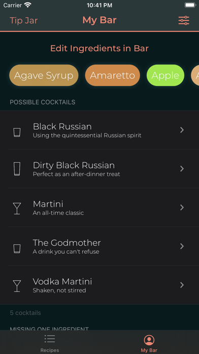 Drinktionary: cocktail recipes Screenshot