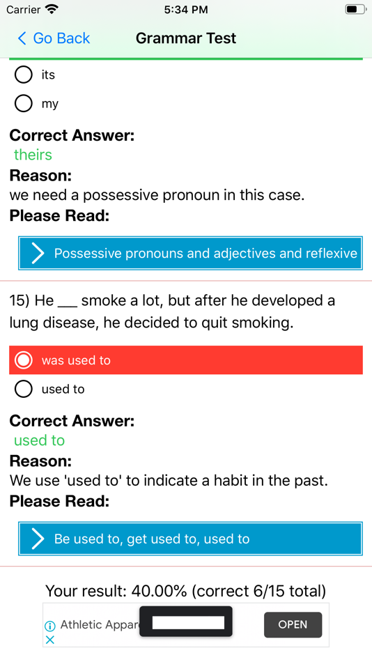 #4. English Grammar in Use & Test (iOS) 来自: Xuan Trung Truong
