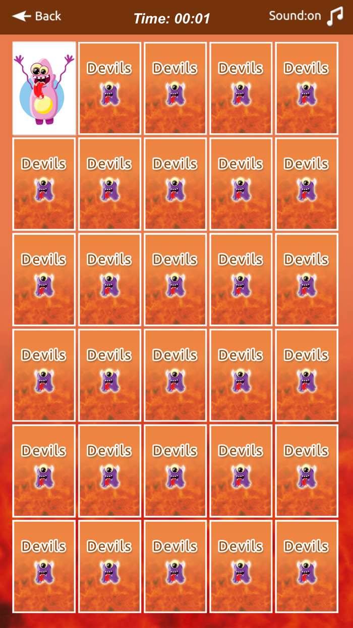 Devils Memory Match Game