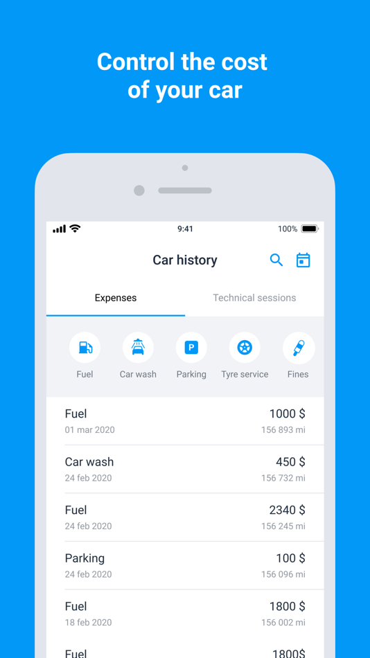 #2. MyCar - expenses (iOS) Podle: Anton Maltsev