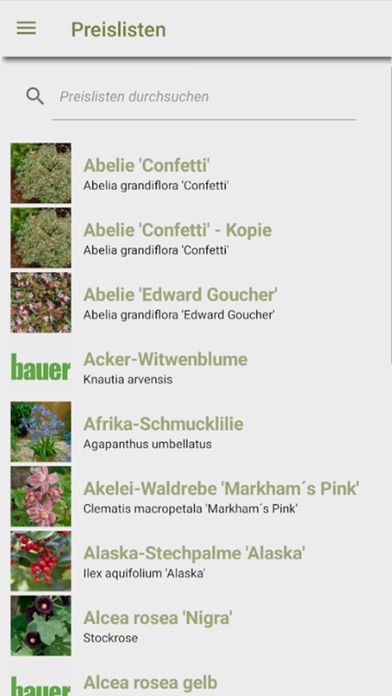 Screenshot #3 pour Preisliste Bauer Baumschulen