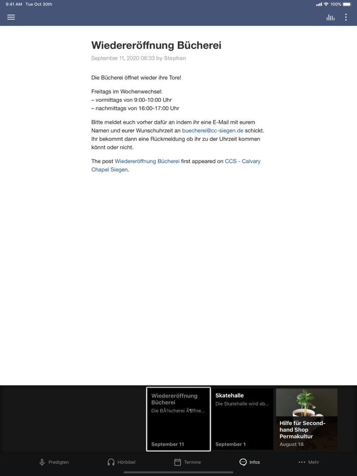 Calvary Chapel Siegen App