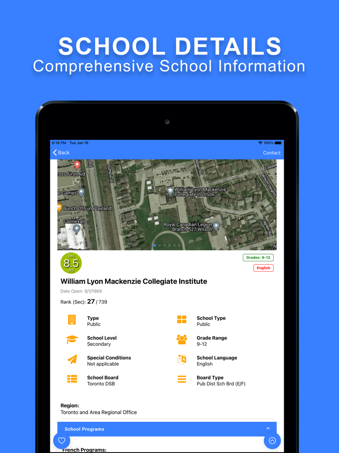 Hokaho Toronto School Finder