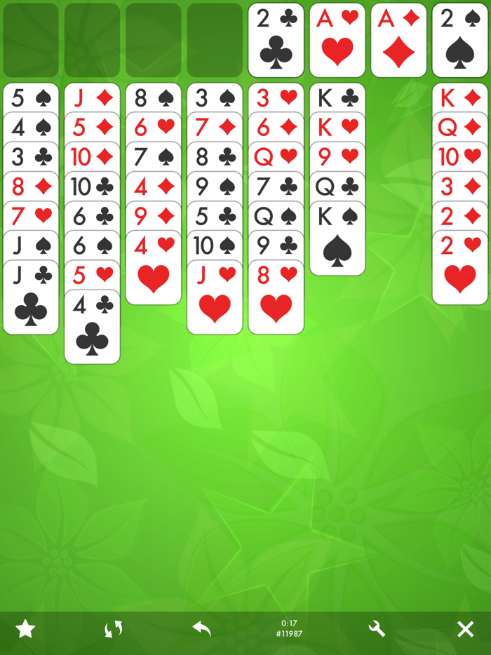 FreeCell Solitaire Card Game.