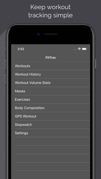 FitTrax - Workout Tracking Screenshot