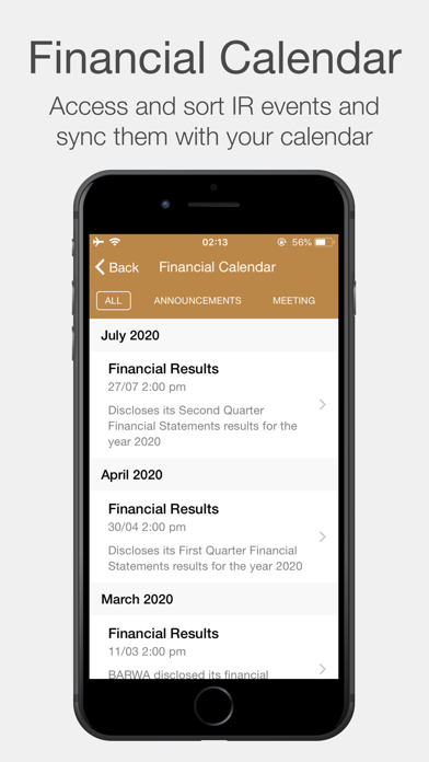 BARWA Investor Relations Screenshot
