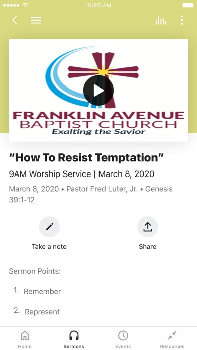 Franklin Avenue Baptist Church Screenshot