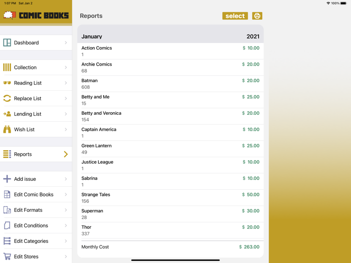 Comic Books Collector