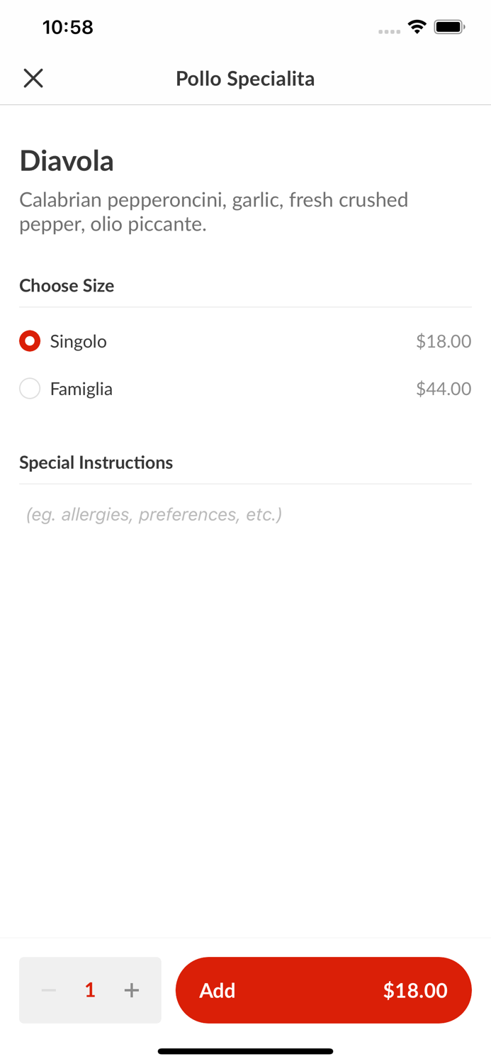 Gios Chicken Amalfitano