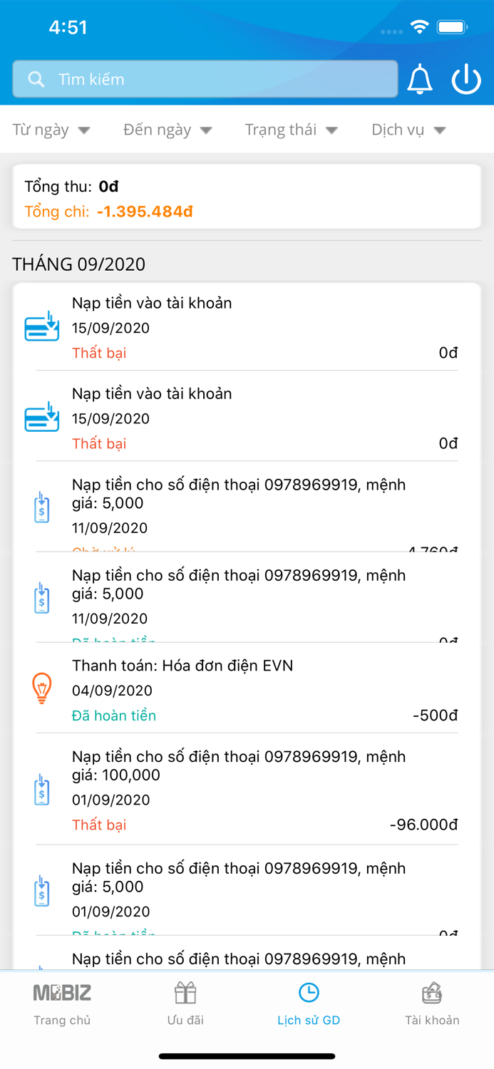 MobizPay - Đa tiện ích