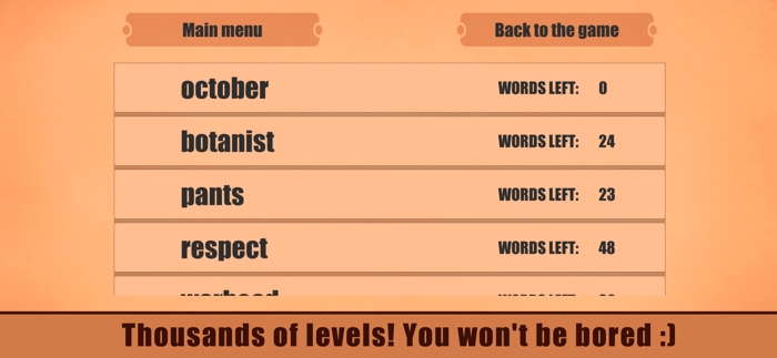 Поиск слова из слов и букв