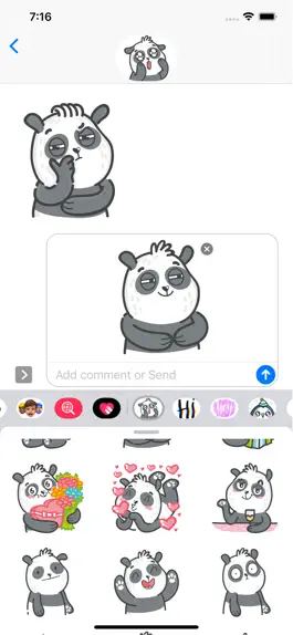 Game screenshot Panda Bear stickers! apk