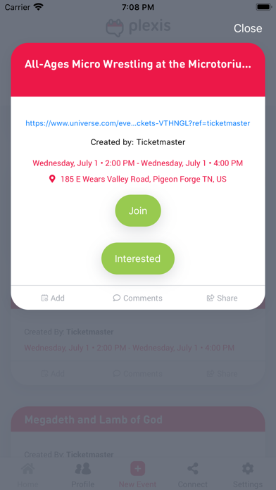 Plexis – Events With Friends screenshot 4