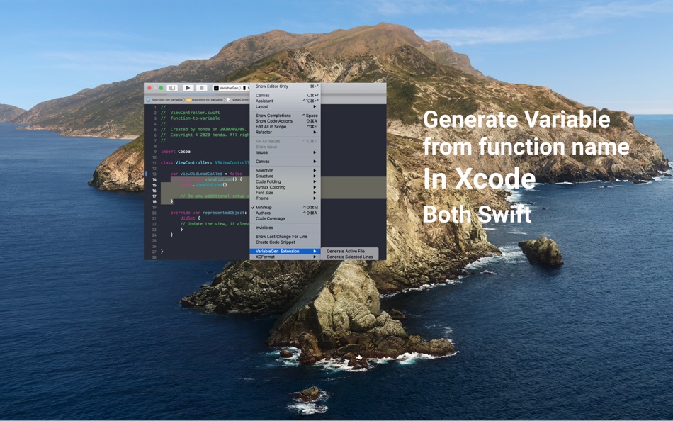 VariableGen for Xcode (macOS) By: nao honda VariableGen for Xcode (macOS) By: nao honda