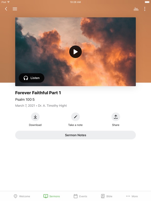 GraceLife Baptist Church iPad screenshot 3 - Lifestyle app