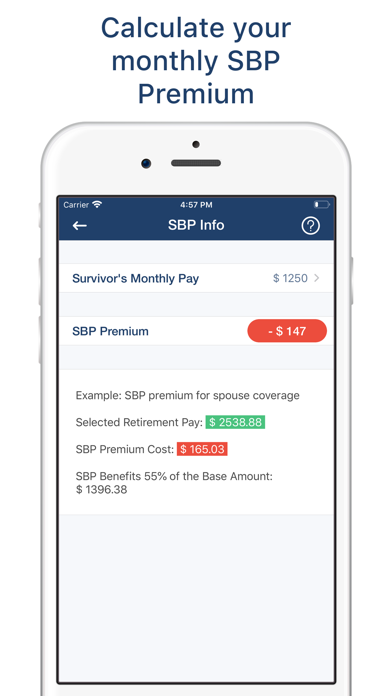 Military Retire Pay Screenshot