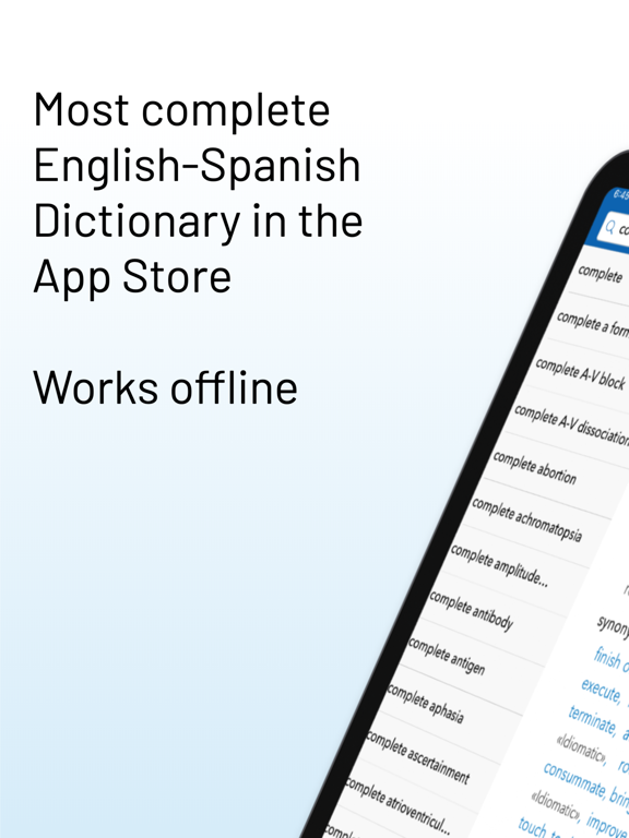 Screenshot #1 for English Spanish Dictionary