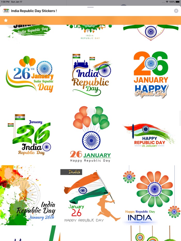 India Republic Day Stickers