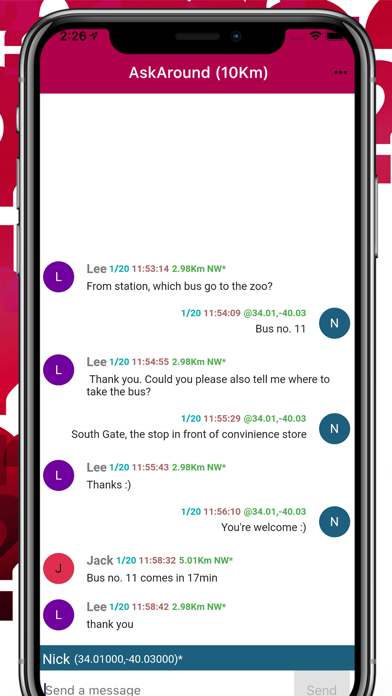 AskAround - Ask People Nearby Screenshot