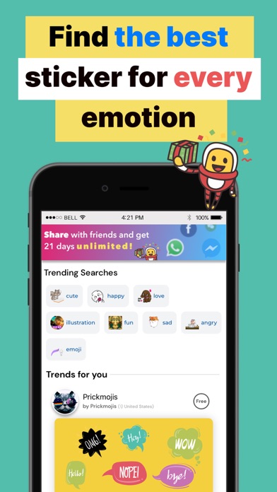 Stickers & Emojis by MojiLaLa Screenshot