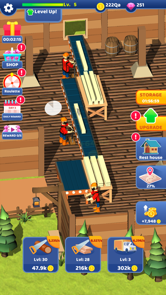 #2. Lumber Mill Idle Farm: Offline (iOS) 由: Maksim Kenin