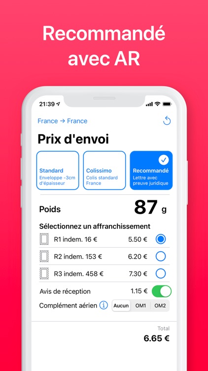 Timbré: tarif timbre la poste screenshot-5