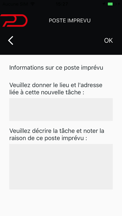 Prise de poste Screenshot