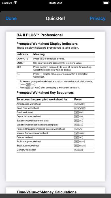 BA II Plus™ Financial Calc Screenshot