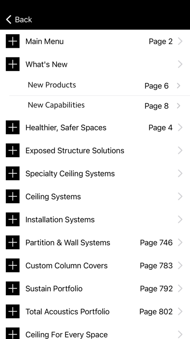 Ceiling-Wall Solutions Catalog Screenshot