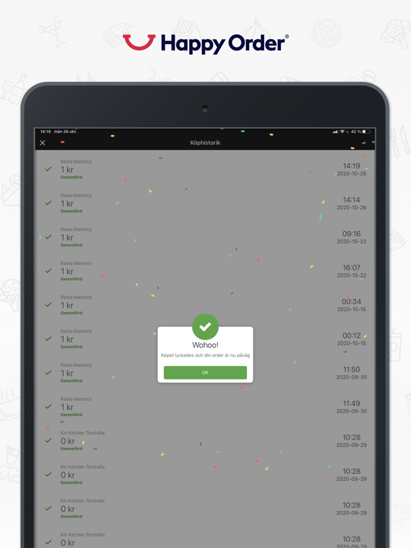 Happy Order iPad screenshot 4 - Food & Drink app
