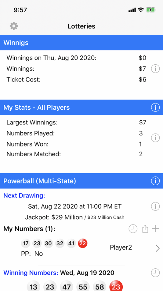 #10. Lotto Central (iOS) 由: Vadim Tesis