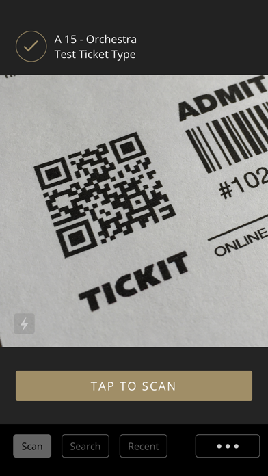 Tickit Check-in Screenshot